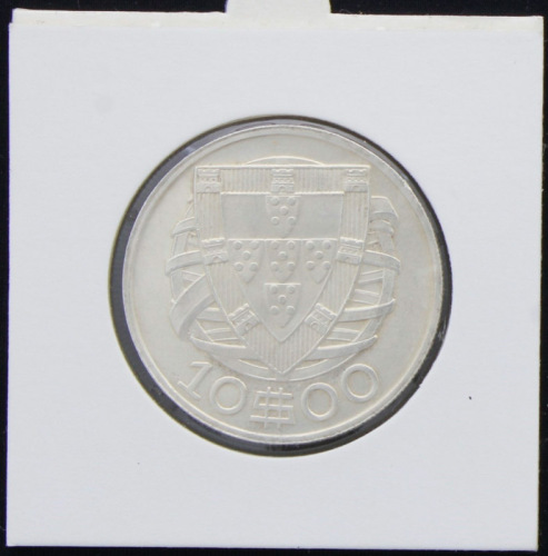 Lote 10 - PORTUGAL REPÚBLICA - Moeda de 10 Escudo de 1948 (prata 835, peso indicativo: 12.5 g, diâmetro: 30 mm) , sem classificação atribuída pela Oportunity Leilões, cabe ao licitante atribuir a classificação e a valorização que entender correta.