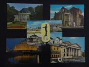 Lote 438 - Lote composto por 50 diferentes postais ilustrados usados/circulados(com selos de vários países) alusivos a Teatros de todo o Mundo.