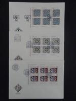 Lote 727 - Lote composto por 3 Sobrescritos 1º Dia com bloco de selos (FDCB - Azulejos, motivos 1,2 e 3 ambos do ano 1981) de PORTUGAL. Cotação Afinsa 66€.