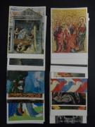 Lote 808 - Lote composto por 50 diferentes postais ilustrados novos alusivos a Pinturas.