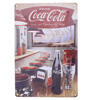 Lote 393 - PLACAS PUBLICITÁRIAS - Conjunto de 2 placas em metal de formato rectangular, decoração policromada e relevada, "Coca Cola - Enjoy that refreshing new feeling" e "Coca-Cola pin-up" com dim: 20x30 cm. Nota: novas, embaladas em protecção, de colec - 2