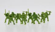 Lote 1180 - Conjunto de 11 Miniaturas em plástico, monocromos, Tartarugas Ninjas, Repetidas, (cerca de 3 cm ) Pequenos defeitos