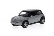 Lote 1350 - MINIATURA carro Mini Cooper da Miasto escala 1:36 cor cinza e capota preta, usado em bom estado