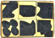 Lote 1394 - Caixa com 6 carimbos escolares, da marca Agatha, Porto - Portugal, novos, com motivo o ovo ( 20,5 x 13,5 cm )