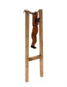 Lote 1517 - Brinquedo de tensão em madeira, Acrobata, a funcionar ( 30 cm ) sinais de uso