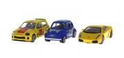 Lote 1539 - Conjunto de 3 MINIATURAS Bburago e Maisto, Renault Clio Trophy, Fiat 500 Sport e Lamborghini Gallardo escala 1:43, usados