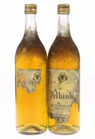 Lote 83 - AGUARDENTE VELHINHA - 2 garrafas de Aguardente Preparada, Rittos Irmãos, Caves da Vera-Cruz, Aveiro, (1000ml aprox.). Nota: rótulos danificados