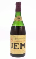 Lote 187 - AGUARDENTE JEM - Garrafa de Aguardente Velha Vínica de Superior Qualidade, Alimentícia Lda, Alcobaça, (750ml - 40%vol.)