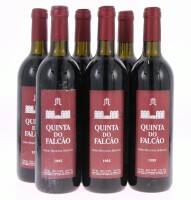 Lote 241 - QUINTA DO FALCÃO 1995 - 6 garrafas de Vinho Tinto, Vinho regonal Ribatejo 1995, Casa Agrícola da Quinta do Falcão, Vila Chã de Ourique, (750ml - 12%vol.)