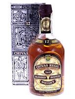 Lote 352 - WHISKY CHIVAS REGAL 12 ANOS - Garrafa de Whisky, 12 Years Old, Blended Scotch Whisky, Chivas Brothers, Escócia, (750ml - 43%vol). Nota: em caixa de cartão original, garrafa dos anos 1980s