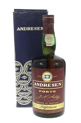 Lote 50 - PORTO ANDRESEN - Garrafa de Vinho do Porto, Lagrima, Branco Palido, Andresen, (750ml). Nota: em caixa de cartão original