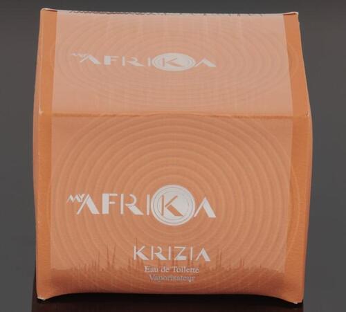 Lote 21 - KRIZIA, FRASCO DE PERFUME - Eau de Toilette "My Afrika", Made in Italy, 75 ml. Nota: sem uso, caixa selada