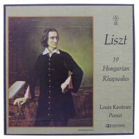 Lote 7 - LISZT, "19 HUNGARIAN RHAPSODIES" - Álbum triplo, LP´s de 33 rpm. Caixa em bom estado e discos sem sinais de uso. Fabricados e editados nos USA. Inclui encarte de origem