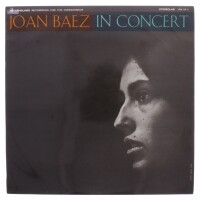 Lote 8 - JOAN BAEZ, "IN CONCERT" - Disco de vini, LPl de 33 rpm, de 1964. Capa em bom estado e disco sem sinais de uso. Editado e fabricado nos USA