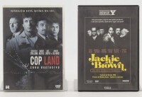 Lote 141 - FILMES EM DVD - Conjunto de 2 filmes, "Jackie Brown" e "Cop Land Zona Exclusiva". Nota: sinais de manuseamento