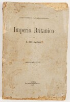 Lote 39 - AUTOGRAFADO: ENSAIOS SOBRES OS FACTORES ESSENCIAIS DO IMPERIO BRITANICO - F. Reis Santos, Lisboa, Tip. do Anuário Comercial, 1915. Raríssimo. Exemplar extremamente valorizado com extremosa dedicatória autógrafa, datada de 1916. Encadernação edit