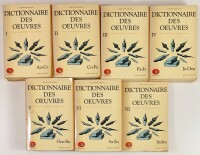 Lote 63 - DICTIONNAIRE DES OEUVRES, DE TOUS LES TEMPS ET DE TOUS LES PAYS. 7 TOMOS - collection dirigé par Guy Schoeller; AAVV, Paris, Robert Laffont; Bouquins, . 7 tomos, obra completa. Obra de grande fôlego. Encadernações editoriais em brochura. Nota: u