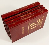 Lote 75 - A GERAÇÃO DE 70: TEXTOS DOUTRINÁRIOS E CORRESPONDÊNCIA; SONETOS; HISTÓRIA DO ROMANTISMO EM PORTUGAL (2 VOLS). 4 TOMOS - Antero de Quental; Teófilo Braga, Lisboa, Círculo de Leitores, 1987. 4 tomos. Encadernações editoriais cartonadas. Óptimos ex