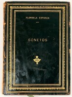 Lote 92 - SONETOS. EDIÇÃO INTEGRAL - Florbela Espanca, Porto, Livraria Tavares Martins, 1971. Luxuosa encadernação com gravações e títulos a ouro na pasta. Clichés fotográficos em extra-texto. De destacar a qualidade do papel empregue. Nota: lombada solta