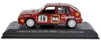 Lote 86 - Miniatura automóvel Lancia Delta HF 4WD C. Bica - F. Prata (1988) escala 1:43 da colecção Os Nossos Campeões de Ralis da Altaya. Notas: embalagem em mau estado