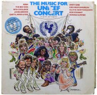 Lote 137 - "THE MUSIC FOR UNICEF CONCERT" Disco de vinil LP 33 Rpm editado pela Polygram em 1979 com 10 musicas de musicos como Abba, Bee Gees, Rod Stuart, Donna Summer. Não Testado