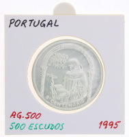 Lote 70 - PORTUGAL, MOEDA DE 500 ESCUDOS EM PRATA 500, ANO 1995 - Moeda da República Portuguesa de 1995, Santo António do 8º Centenário. Peso indicativo: 14 g. Dim: 30 mm (diâmetro). Nota: sem classificação atribuída pela Oportunity Leilões, cabe ao licit