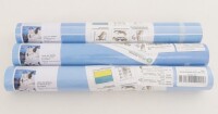 Lote 141 - PAPEL AUTOCOLANTE DECORATIVO - Conjunto de 3 rolos de papel autocolante para portas, com imagem de "paisagem mediterrânica". Dim: 200x77 cm. Nota: sem uso, rolos selados