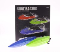 Lote 15 - BOAT RACING - Conjunto de 2 barcos telecomandados, modelo RH701, 2.4G Long-Lasting Remote, fabricante Runhu Toys Factory, cor azul e verde com 2 comandos, manual de instruções, baterias e cabos de ligação, para 14+ anos. Dim: 20 cm (barcos). Not