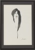 Lote 12 - ARTUR BUAL (1926-1999) - Original - Pintura a tinta da china sobre papel, assinada, motivo "Figura Feminina". com Certificado de Autenticidade. Dim: mancha 59,5x42 cm. Dim: moldura 73x53 cm. Obra de técnica similar foi vendida por € 1.500 numa l