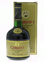 Lote 91 - BRANDY CARLOS I - Garrafa de Brandy, Solera Especial, Pedro Domecq, Jerez de La Frontera, Espanha, (750ml - 38%vol.). Nota: em caixa de cartão original