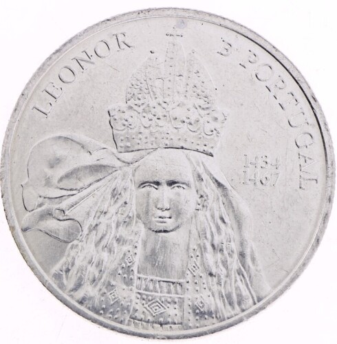 Lote 15 - PORTUGAL, MOEDA DE 5 EUROS EM CUPRONÍQUEL, ANO 2014 - Moeda da República Portuguesa comemorativa dedicada à Rainha D. Leonor de Portugal. Dim: 30 mm (diâmetro). Moeda idêntica à venda por € 15. Nota: sem classificação atribuída pela Oportunity L