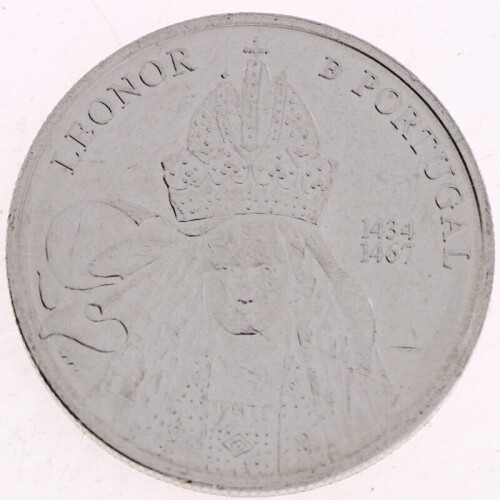 Lote 23 - PORTUGAL, MOEDA DE 5 EUROS EM CUPRONÍQUEL, ANO 2014 - Moeda da República Portuguesa comemorativa dedicada à Rainha D. Leonor de Portugal. Dim: 30 mm (diâmetro). Moeda idêntica à venda por € 15. Nota: sem classificação atribuída pela Oportunity L