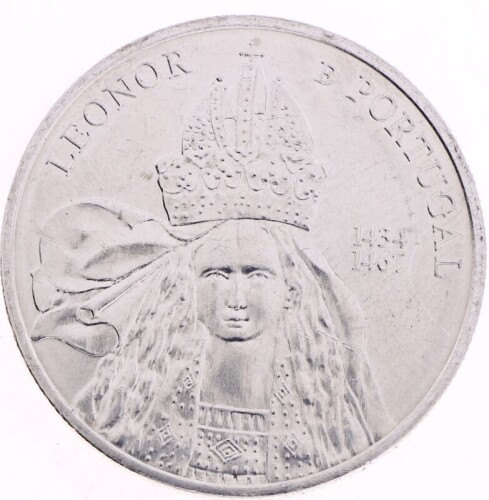 Lote 35 - PORTUGAL, MOEDA DE 5 EUROS EM CUPRONÍQUEL, ANO 2014 - Moeda da República Portuguesa comemorativa dedicada à Rainha D. Leonor de Portugal. Dim: 30 mm (diâmetro). Moeda idêntica à venda por € 15. Nota: sem classificação atribuída pela Oportunity L