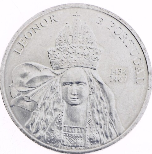 Lote 79 - PORTUGAL, MOEDA DE 5 EUROS EM CUPRONÍQUEL, ANO 2014 - Moeda da República Portuguesa comemorativa dedicada à Rainha D. Leonor de Portugal. Dim: 30 mm (diâmetro). Moeda idêntica à venda por € 15. Nota: sem classificação atribuída pela Oportunity L