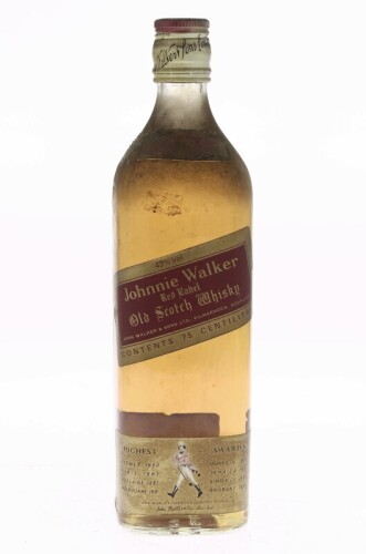 Lote 29 - WHISKY JOHNNIE WALKER - Garrafa de Whisky, Red Label, Old Scotch Whisky, John Walker and Sons, Escócia, (750ml - 43%vol.)