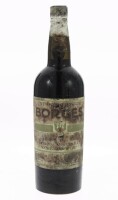 Lote 60 - PORTO BORGES - Garrafa de Vinho do Porto, 1 Coroa, Meio Doce Alourado, Sociedade dos Vinhos Borges & Irmão, (750ml). Nota: garrafa antiga