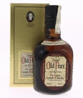 Lote 397 - WHISKY GRAND OLD PARR 12 ANOS - Garrafa de Whisky, Aged 12 Years, De Luxe Scotch Whisky, Escócia, (500ml - 43%vol.). Nota: garrafa dos anos 1980s. Em caixa de cartão original