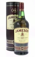 Lote 494 - WHISKEY JAMESON 12 ANOS - Garrafa de Irish Whiskey, Aged 12 Years, John Jameson & Son, Irlanda, (1000ml - 40%vol.). Nota: em caixa/tubo de cartão original.