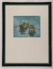 Lote 42 - ALVAREZ - Gravura sobre papel, assinada, série 81/175, motivo "Barcos". Dim: mancha 24x31 cm. Dim: moldura 72x56 cm