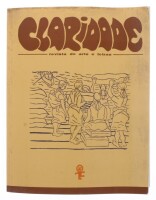 Lote 9 - CLARIDADE. REVISTA DE ARTES E LETRAS - Organização, coord. e dir. de Manuel Ferreira, Lousã; depoimentos de Baltasar Lopes e Jorge Barbosa, Lisboa, ALAC, 1986. Encadernação editorial em brochura. Dim: 23,5x18,5 cm. Nota: edição comemorativa dos 5