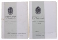 Lote 21 - CONGRESSO NACIONAL DE ORTOPEDIA E TRAUMATOLOGIA, LIVRO - 2º Volume, Luanda 8 a 14 de Novembro de 1964. Dim: 24,5x17,5 cm. Nota: sinais de manuseamento