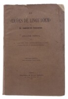 Lote 95 - AS «LIÇÕES DE LINGUAGEM» DO SR. CANDIDO DE FIGUEIREDO. ANALYSE CRÍTICA - por José Leite de Vasconcellos, Porto, Magalhães & Moniz, Editores, 1893. Dim: 19x13 cm. Invulgar. Conserva as capas de brochura