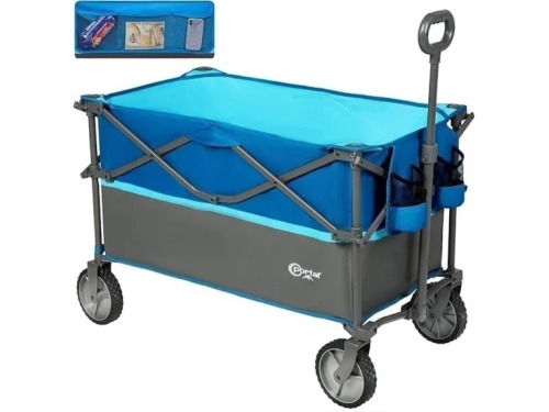 Lote 37 - O Portal XL Pull Along Cart oferece uma capacidade espaçosa de 228 litros e é projetado para suportar cargas de até 100 kg, com a dimensão de 34x22x72.5 cm Construído com uma estrutura robusta para garantir durabilidade, é perfeito para transpor