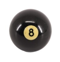 Lote 41 - BOLA DE BILHAR - Bola preta Nº 8. Dim: 6 cm