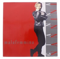 Lote 70 - GIANNA NANNINI - "MALAFEMMINA" - Disco de vinil, LP de 33 rpm, de 1988, editora Metronome, capa em bom estado com alguns sinais de uso e disco sem sinais de uso. Inclui encarte original. Editado na Alemanha