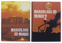 Lote 38 - AS MARAVILHAS DO MUNDO - Conjunto de 2 livros "As marvilhas do mundo", 2 volumes, de Roland Goock, edição para o Círculo dos Leitores. Nota: com sinais de uso e armazenamento