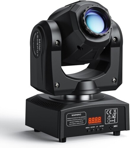 Lote 17 - Luz de discoteca LED - Moving Head de 50 W da UKing é uma solução de iluminação dinâmica para festas que inclui um controlo DMX 512 avançado, permitindo uma integração perfeita em qualquer configuração de DJ. Esta potente luz oferece capacidades