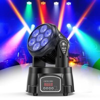 Lote 27 - Mini Moving Head Wash - 70W da UKing é uma luz impressionante concebida para vários eventos, incluindo actuações de DJ, festas em discotecas, eventos em salões de baile, bares, estádios e clubes. Esta luz de lavagem de cabeça móvel - Luz compac