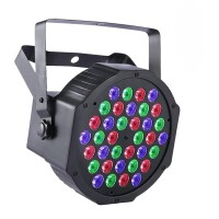 Lote 30 - Projectores LED - Par Spotlights for Halloween são luzes RGB 36 LED com controlo DMX que lhe permitem criar efeitos de iluminação vibrantes para festas e eventos. Estes projectores são fornecidos com um controlo remoto para um ajuste fácil das d