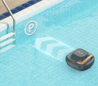 Lote 27 - Robô de Piscina Coasteering Planet pro é um inovador e eficiente aspirador de piscina sem fio, ideal para piscinas até 120 m². Possui uma bateria de 4000mha com um tempo de limpeza de 120 minutos, permitindo uma limpeza completa de uma só vez. E